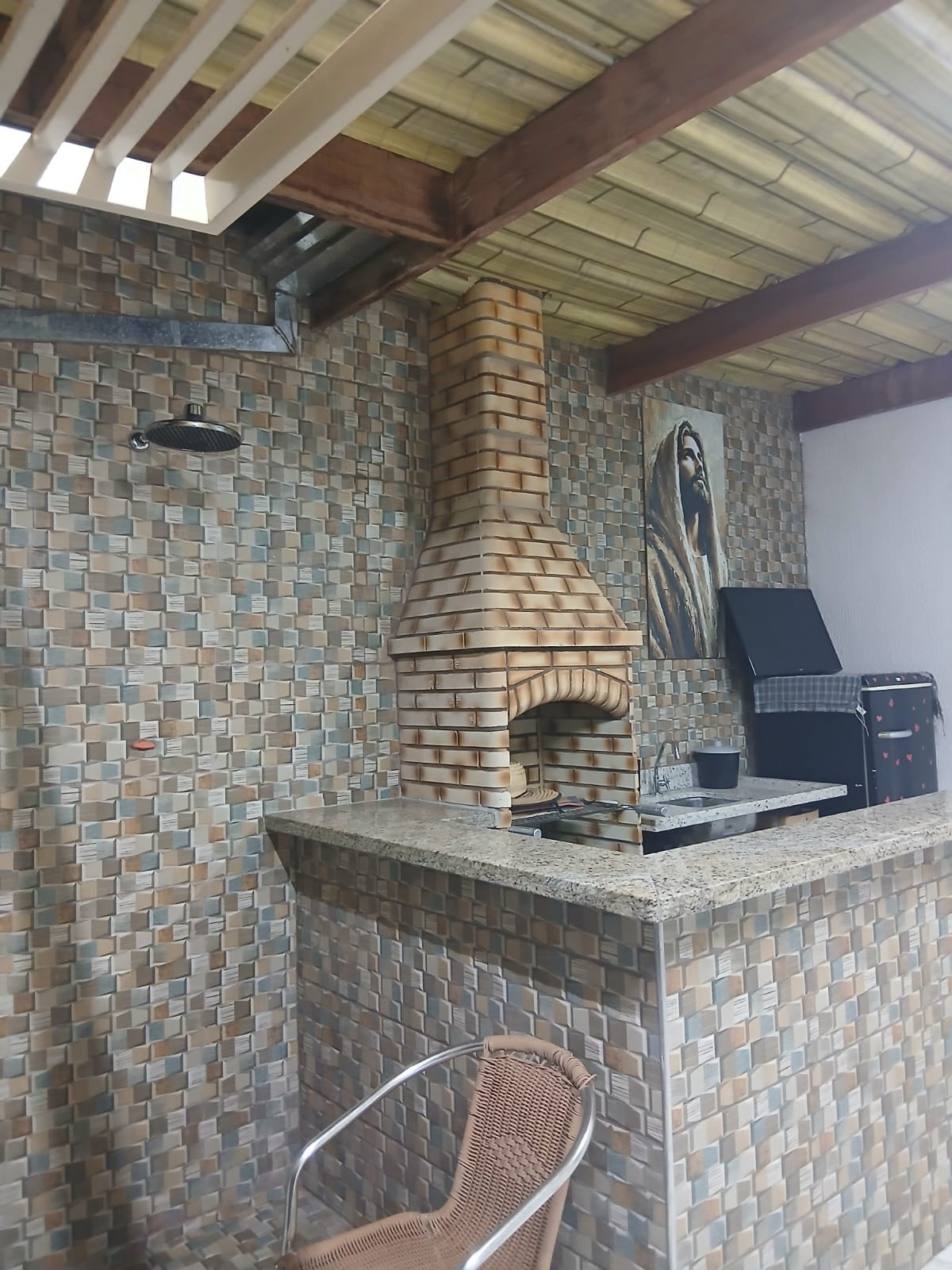 Área de churrasco gourmet. Casa Planalto Verde em Ribeirão Preto